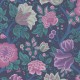 Midsummer Bloom - Mulberry, Purple & Teal on Ink - 116/4015